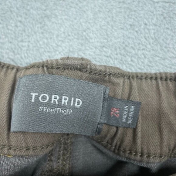 Torrid Brown Stretchy Drawstring Pants Size 2R Slim Fit Lightweight a0464 - Picture 5 of 9